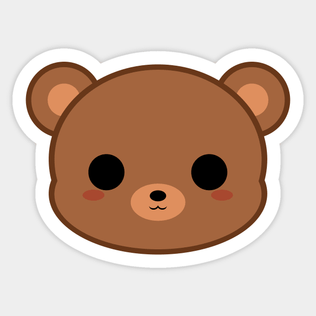 Cute Brown Bear Sticker by alien3287